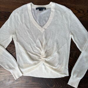 Veronica Beard Cream Knit Sweater, Size Small